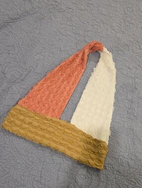 Cider Colorblock Ruffled Trio Bralette Tank Top - Coral, White, Tan Size S! NWT!